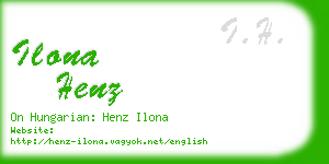 ilona henz business card